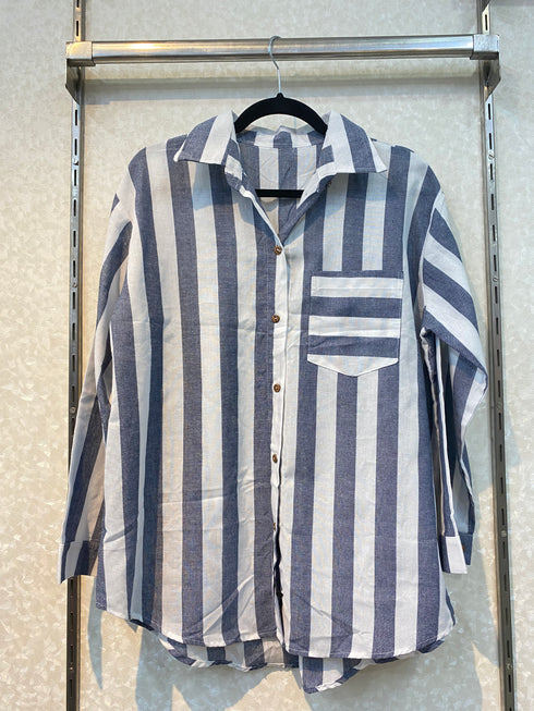 Striped Collar Shirt